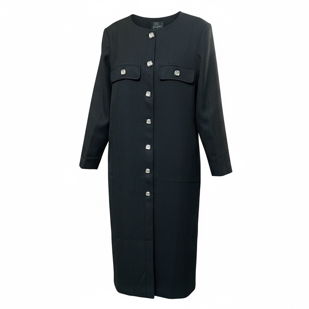 Elegant Black Button-Up coat